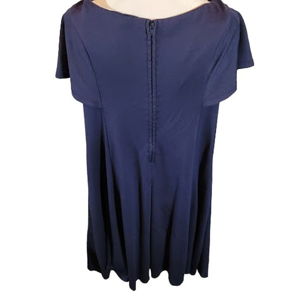 Torrid Navy blue off the shoulder, cap sleeve dress - Picture 3 of 6